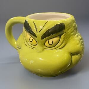 Mug Ceramic 2021 Dr. Seuss Grinch 3D 16 oz Green Christmas Coffee Tea Hot Cup